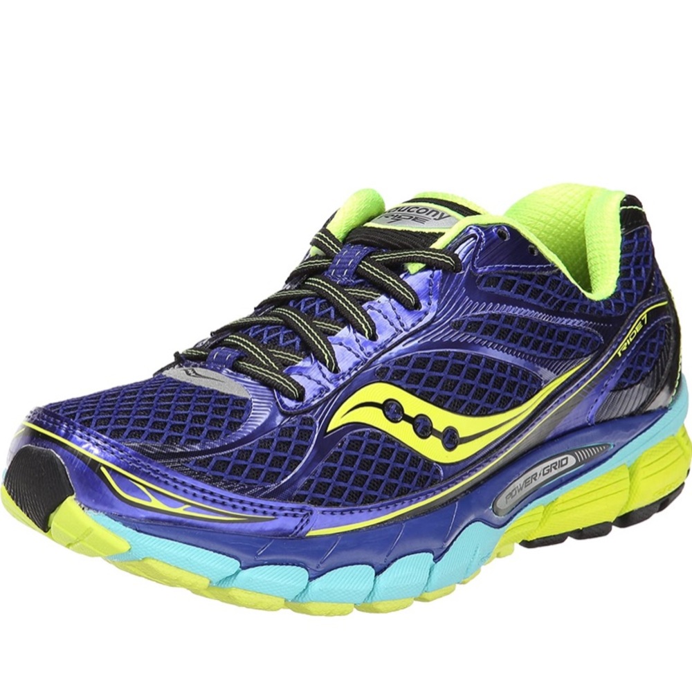 Saucony Women's Purple and Neon Yellow Running Shoes